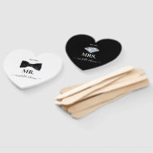 Mr. & Mrs Wedding Black & White Handwaaier (Niet-gemonteerd)