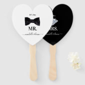 Mr. & Mrs Wedding Black & White Handwaaier (Voorkant en achterkant)