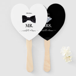 Mr. & Mrs Wedding Black & White Handwaaier