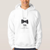 Mr. & Mrs Wedding Black & White Hoodie (Voorkant)