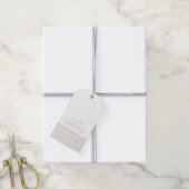 Mr & Mrs Wedding Cadeauverpakking Label Grijs Wit  Cadeaulabel (Met Touw)