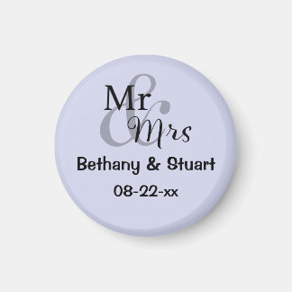 Mr & Mrs Wedding Couple (lila) Magneet