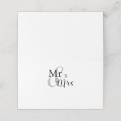Mr & Mrs Wedding Couple Plaatskaartje (Buitenkant ongevouwen)