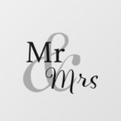 Mr & Mrs Wedding Couple  Raamsticker (Vel)