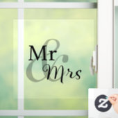 Mr & Mrs Wedding Couple  Raamsticker (Huis)