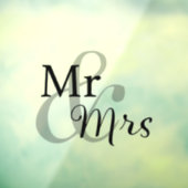 Mr & Mrs Wedding Couple Raamsticker (Vel 3)