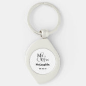 Mr & Mrs Wedding Couple Sleutelhanger (Voorkant)