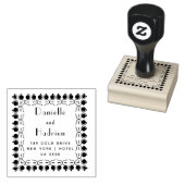 Mr & Mrs Wedding Custom Retour Adres Rubberstempel (Gestempeld)