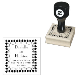 Mr & Mrs Wedding Custom Retour Adres Rubberstempel