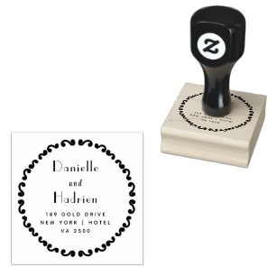Mr & Mrs Wedding Custom Retour Adres Rubberstempel