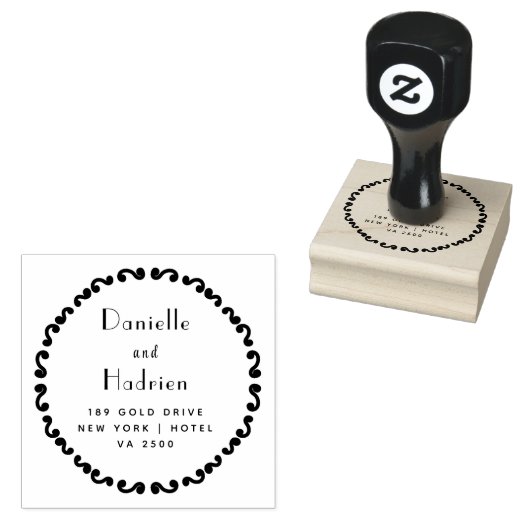 Mr & Mrs Wedding Custom Retour Adres Rubberstempel (Gestempeld)