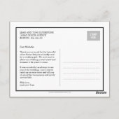 Mr & Mrs Wedding Dank u kaart - Plum (Achterkant)