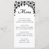 Mr & Mrs Wedding Dress Tuxedo Floral Arch Menu (Voorkant)