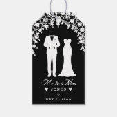 Mr & Mrs Wedding Dress Tuxedo Thank You Cadeaulabel (Voorkant)