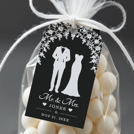 Mr & Mrs Wedding Dress Tuxedo Thank You Cadeaulabel
