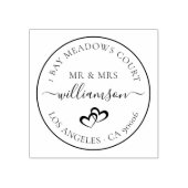 Mr & Mrs Wedding Elegant Aangepaste Retour Adres Rubberstempel (Afrduk)