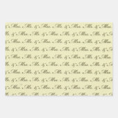 Mr & Mrs Wedding elegant bride and groom Inpakpapier Vel (Voorkant 2)