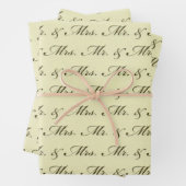 Mr & Mrs Wedding elegant bride and groom Inpakpapier Vel (In situ)