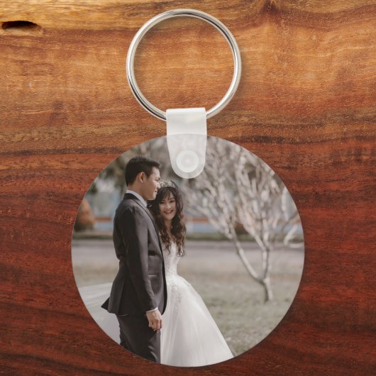 Mr & Mrs Wedding Favor Sleutelhanger Naam/Datum Fo (Achterkant)