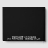 Mr & Mrs Wedding Foto Elegant Script Gastenboek (Achterkant)