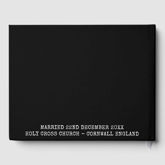 Mr & Mrs Wedding Foto Elegant Script Gastenboek (Achterkant)