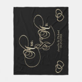 Mr & Mrs Wedding - Gepersonaliseerd Fleece Deken (Voorkant)