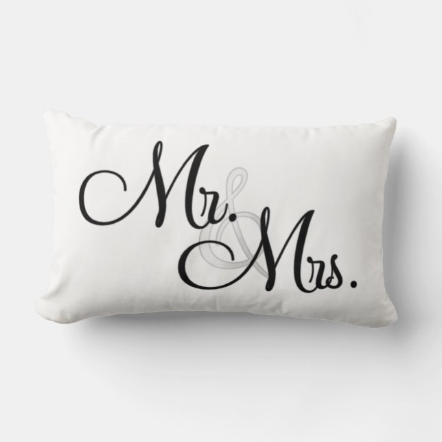 MR & Mrs. Wedding Gift American MoJo Pillow Kussen (Voorkant)