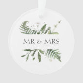 Mr & Mrs Wedding Keepomwille Greenery Ornament (voorkant)