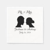 Mr. & Mrs Wedding Napkins Servetten (Voorkant)