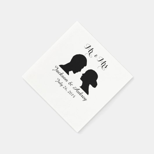Mr. & Mrs Wedding Napkins Servetten (Hoek)