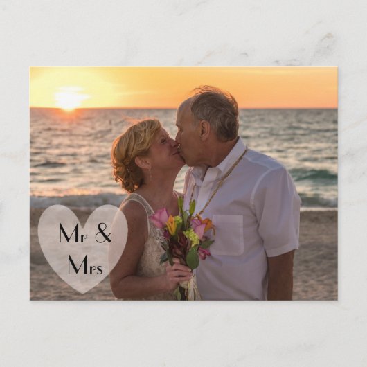 Mr & Mrs Wedding of Elopement Aankondigingen Aankondigingskaart (Voorkant)