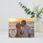 Mr & Mrs Wedding of Elopement Aankondigingen Aankondigingskaart (Staand voorkant)