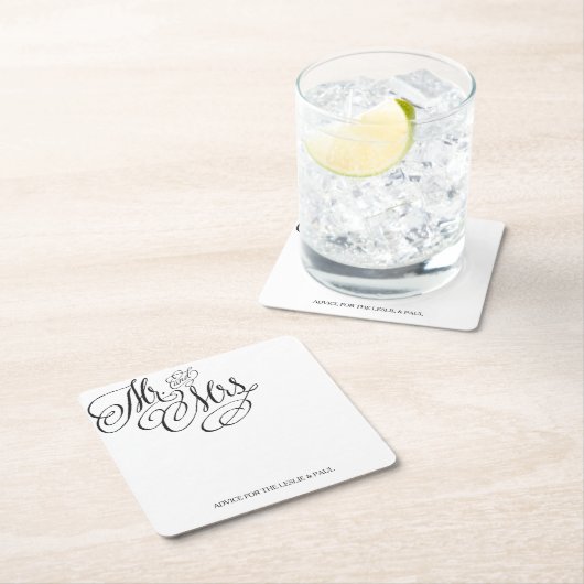 Mr & Mrs Wedding Onderzetter (Insitu)