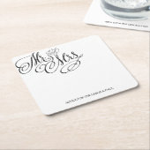 Mr & Mrs Wedding Onderzetter (Schuin)