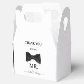 Mr. & Mrs Wedding Party Black & White Bedankdoosjes (Geopend)