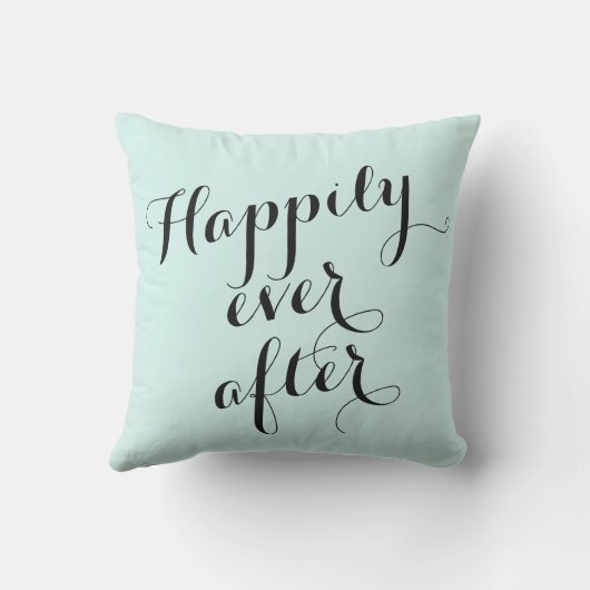 Mr & Mrs Wedding Pillow Keepomwille Gift blue gree Kussen (Achterkant)
