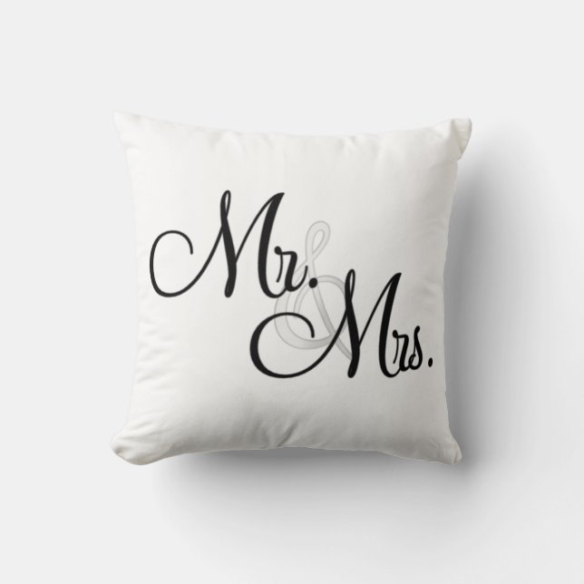 MR & Mrs. Wedding Shower Gift MoJo Pillow Kussen (Voorkant)