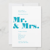 Mr & Mrs Wedding Shower Uitnodiging (Voorkant)