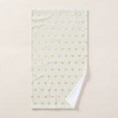 Mr & Mrs Wedding Towels Gold Love Hearts Keepslag Bad Handdoek (Handdoek)