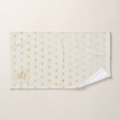 Mr & Mrs Wedding Towels Gold Love Hearts Keepslag Bad Handdoek (Handdoek)