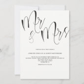 Mr & Mrs Wedding uitnodiging (Voorkant)