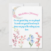 Mr & Mrs Wedding Uitnodiging met Floral & Butterfl (Voorkant)