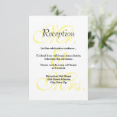 Mr. & Mrs Yellow - Uitnodiging tot ontvangst (Staand voorkant)