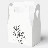 Mr & Mrs Zwart Wit Bruiloft Verloving Favor Bedankdoosjes (Geopend)