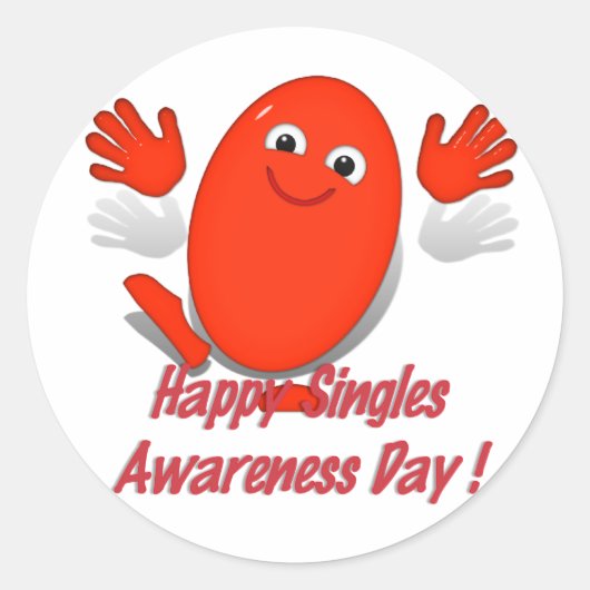 Mr (Ms.) Gelukkig Ronde Sticker (Voorkant)