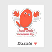 Mr. (Ms.) Happy Singles Awareness Day Sticker (Vel)