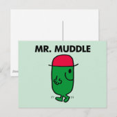 Mr Muddle | Achteruit lopen Briefkaart (Voorkant / Achterkant)