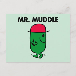 Mr Muddle   Achteruit lopen Briefkaart