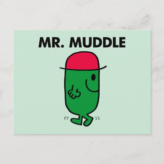 Mr Muddle | Achteruit lopen Briefkaart (Voorkant)