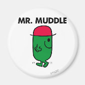Mr Muddle | Achteruit lopen Magneet (Voorkant)